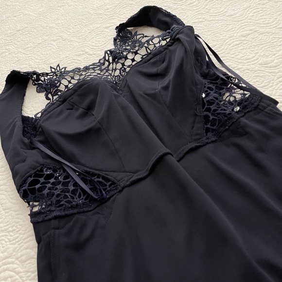 Jodi Kristopher Midnight Blue Evening Dress Size 1 - Picture 11 of 16